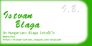 istvan blaga business card